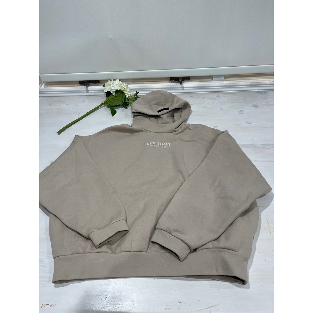 Essentials Fear Of God‎ Hoodie Pullover Sweatshirt Sand FOG Oversized Large L